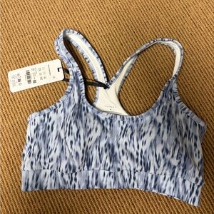 Varley move Selma bra chambray leopard